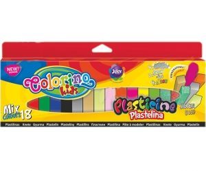 Plastelina Kwadratowa Colorino Kids Mix 18 kolorów