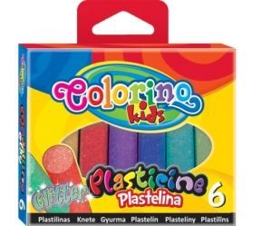 Plastelina Colorino 6 Kolorów Brokat Glitter