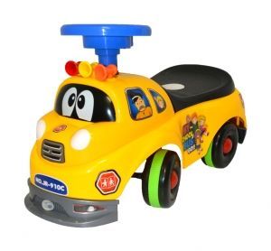Pojazd, odpychacz, zabawka - Wóz strażacki - Żółty #D1