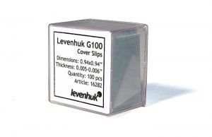 Szkiełka nakrywkowe Levenhuk G100, 100 sztuk #M1