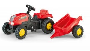 Rolly Toys Traktor Kid Czerwony z Przyczepą