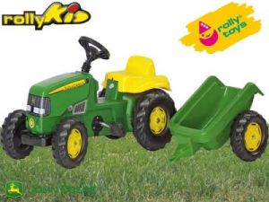 Rolly Toys Traktor Kid John Deere z Przyczepą