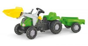 Rolly Toys Traktor Kid Zielony z Przyczepą Łyżką